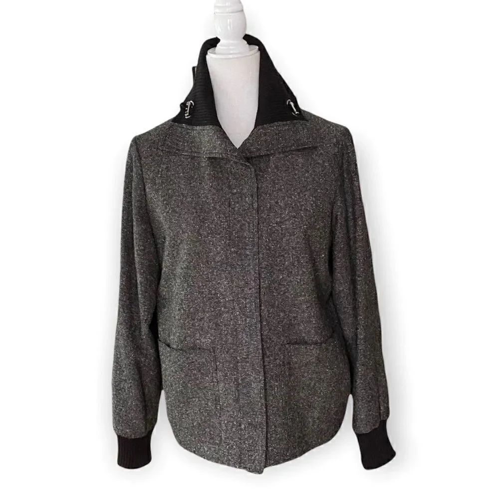 Jones New York Signature Black White Tweed Blazer SZ S